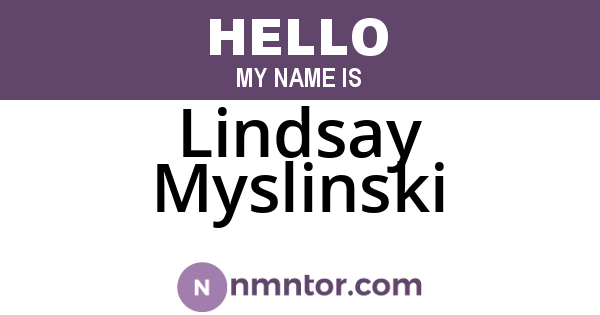 Lindsay Myslinski