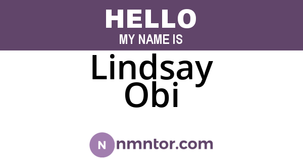 Lindsay Obi