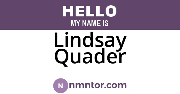 Lindsay Quader