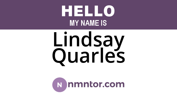 Lindsay Quarles