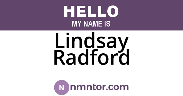 Lindsay Radford