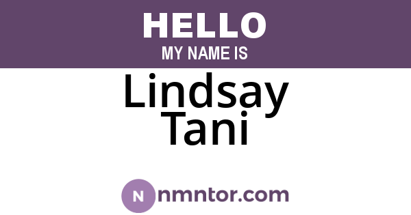 Lindsay Tani