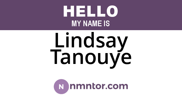 Lindsay Tanouye