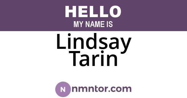 Lindsay Tarin