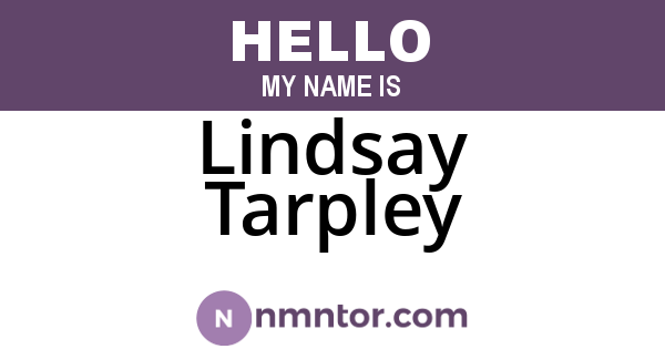 Lindsay Tarpley