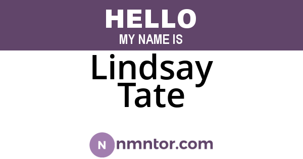 Lindsay Tate