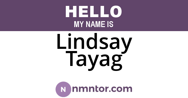 Lindsay Tayag