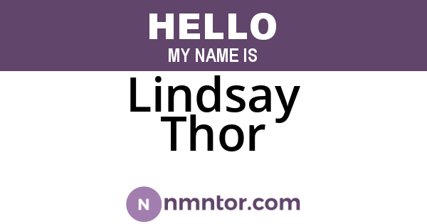 Lindsay Thor