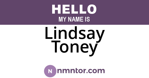 Lindsay Toney