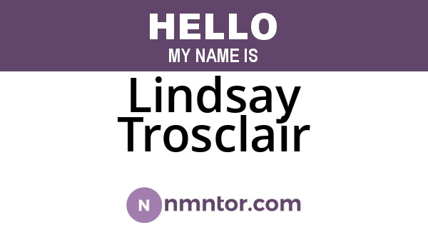 Lindsay Trosclair