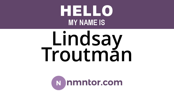 Lindsay Troutman