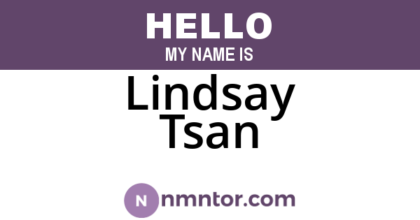 Lindsay Tsan