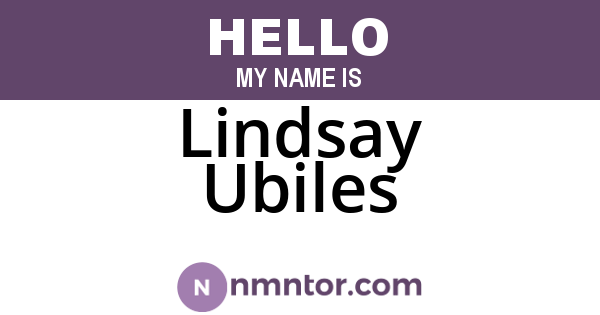 Lindsay Ubiles