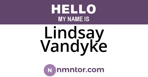 Lindsay Vandyke