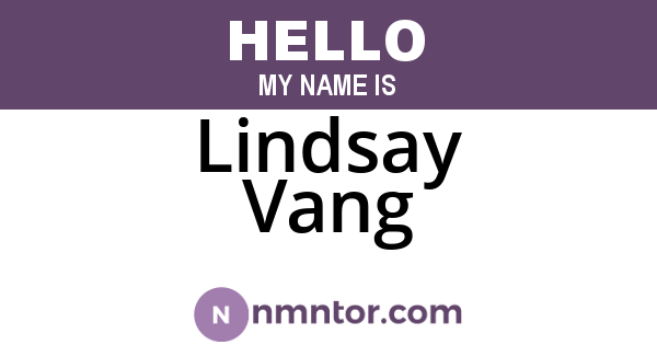 Lindsay Vang