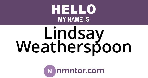 Lindsay Weatherspoon