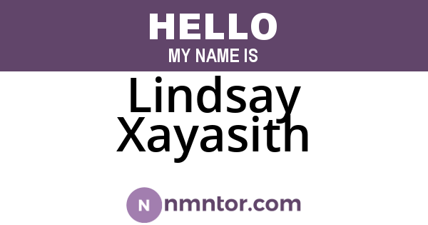 Lindsay Xayasith