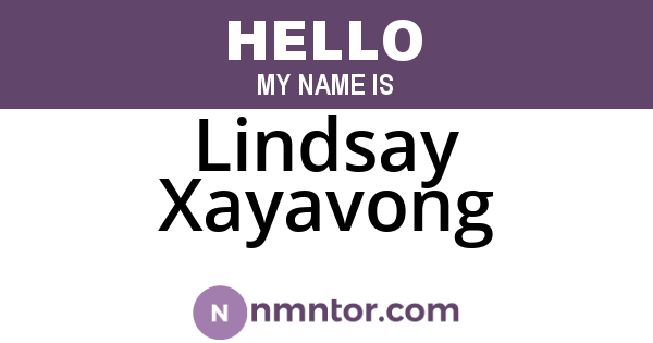 Lindsay Xayavong