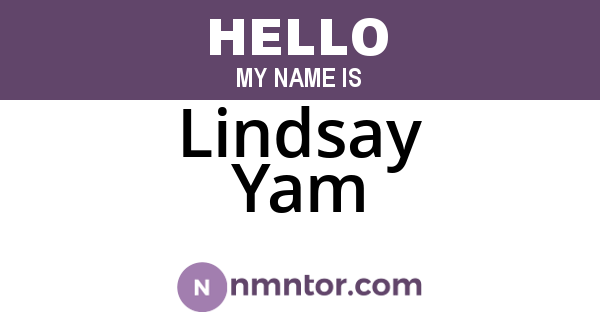 Lindsay Yam