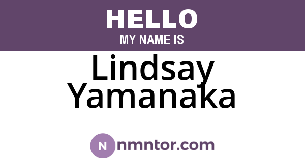 Lindsay Yamanaka