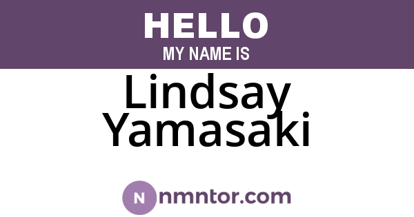 Lindsay Yamasaki