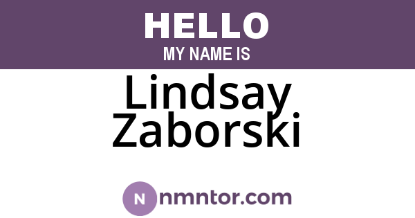 Lindsay Zaborski