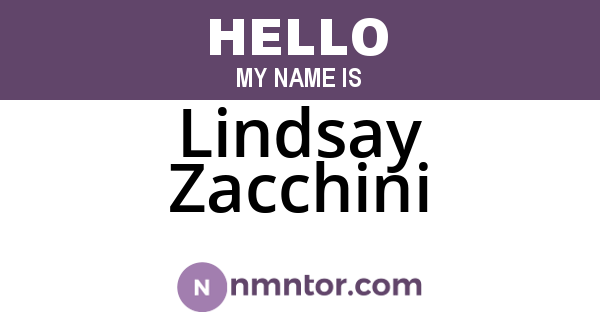 Lindsay Zacchini