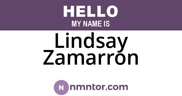Lindsay Zamarron