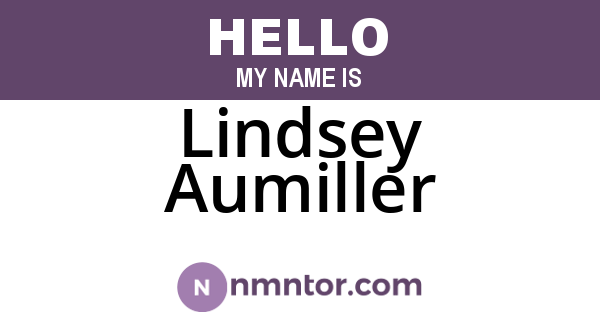 Lindsey Aumiller