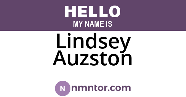 Lindsey Auzston