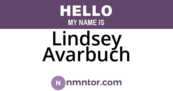 Lindsey Avarbuch