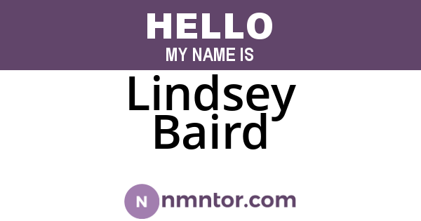 Lindsey Baird