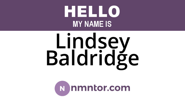 Lindsey Baldridge