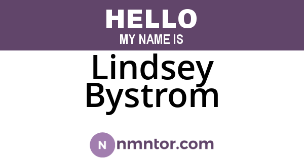 Lindsey Bystrom