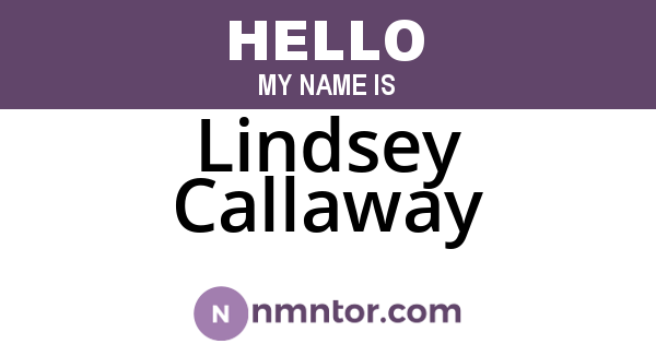 Lindsey Callaway