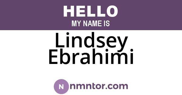 Lindsey Ebrahimi