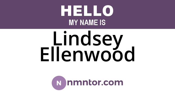 Lindsey Ellenwood