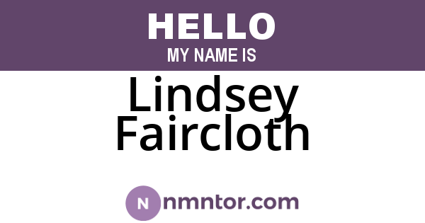 Lindsey Faircloth