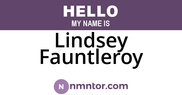 Lindsey Fauntleroy