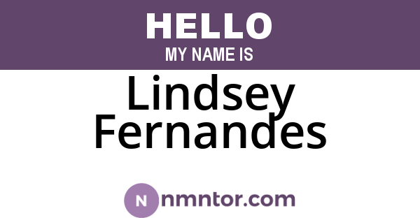Lindsey Fernandes