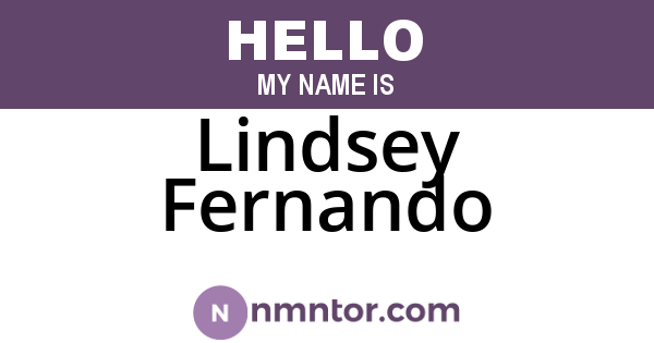 Lindsey Fernando