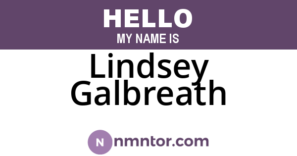 Lindsey Galbreath