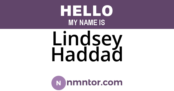 Lindsey Haddad