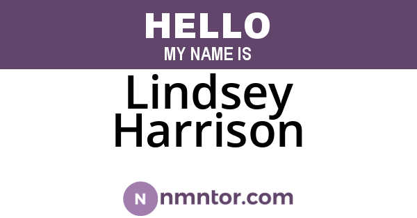 Lindsey Harrison