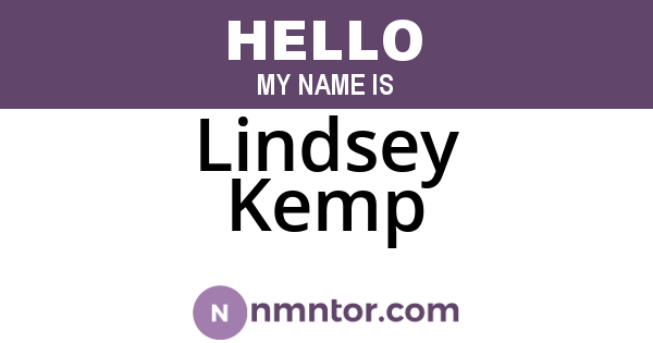Lindsey Kemp