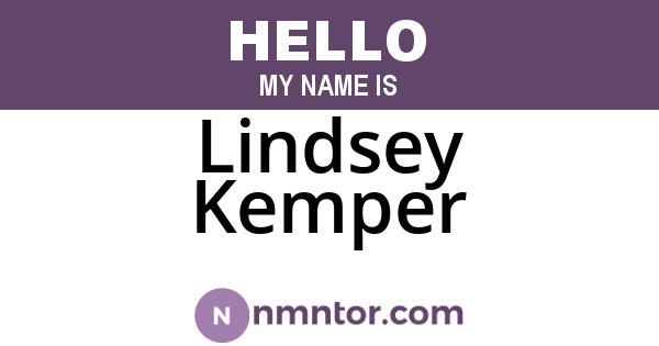 Lindsey Kemper