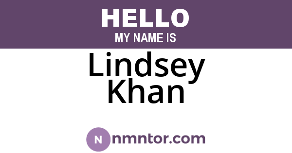 Lindsey Khan