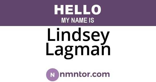 Lindsey Lagman