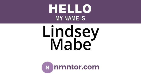Lindsey Mabe