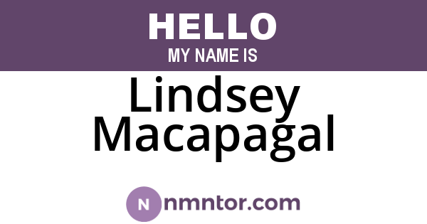 Lindsey Macapagal